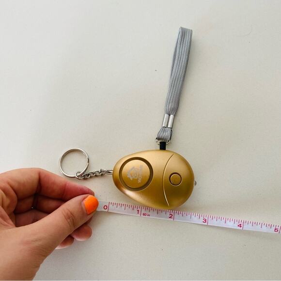 3/$20 NEW Gold Safety Personal Alarm LED Mini FlashLight Emergency Keychain - Picture 4 of 4